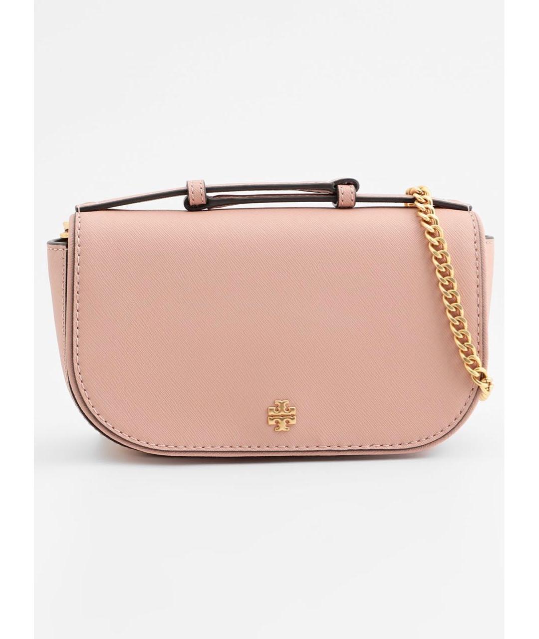 TORY BURCH Коралловая кожаная сумка через плечо, фото 5