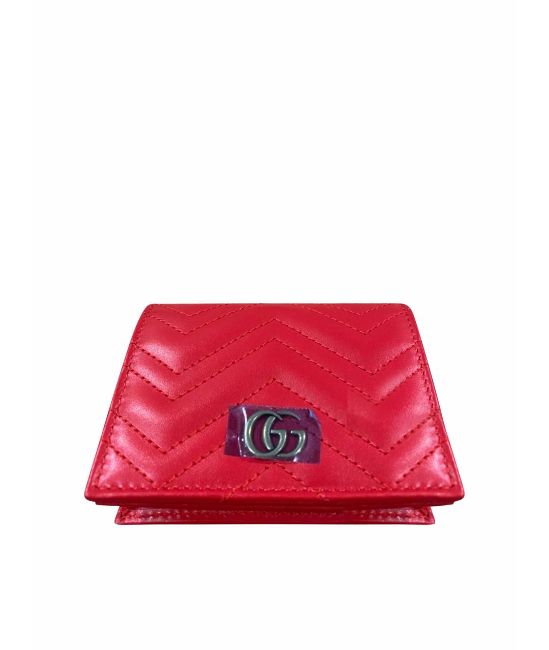 GUCCI Красный кожаный кошелек, фото 1