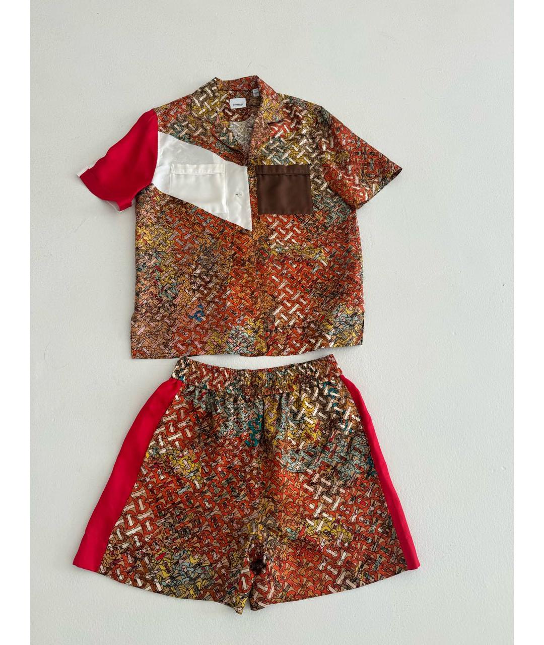BURBERRY Мульти шелковый костюм с брюками, фото 2