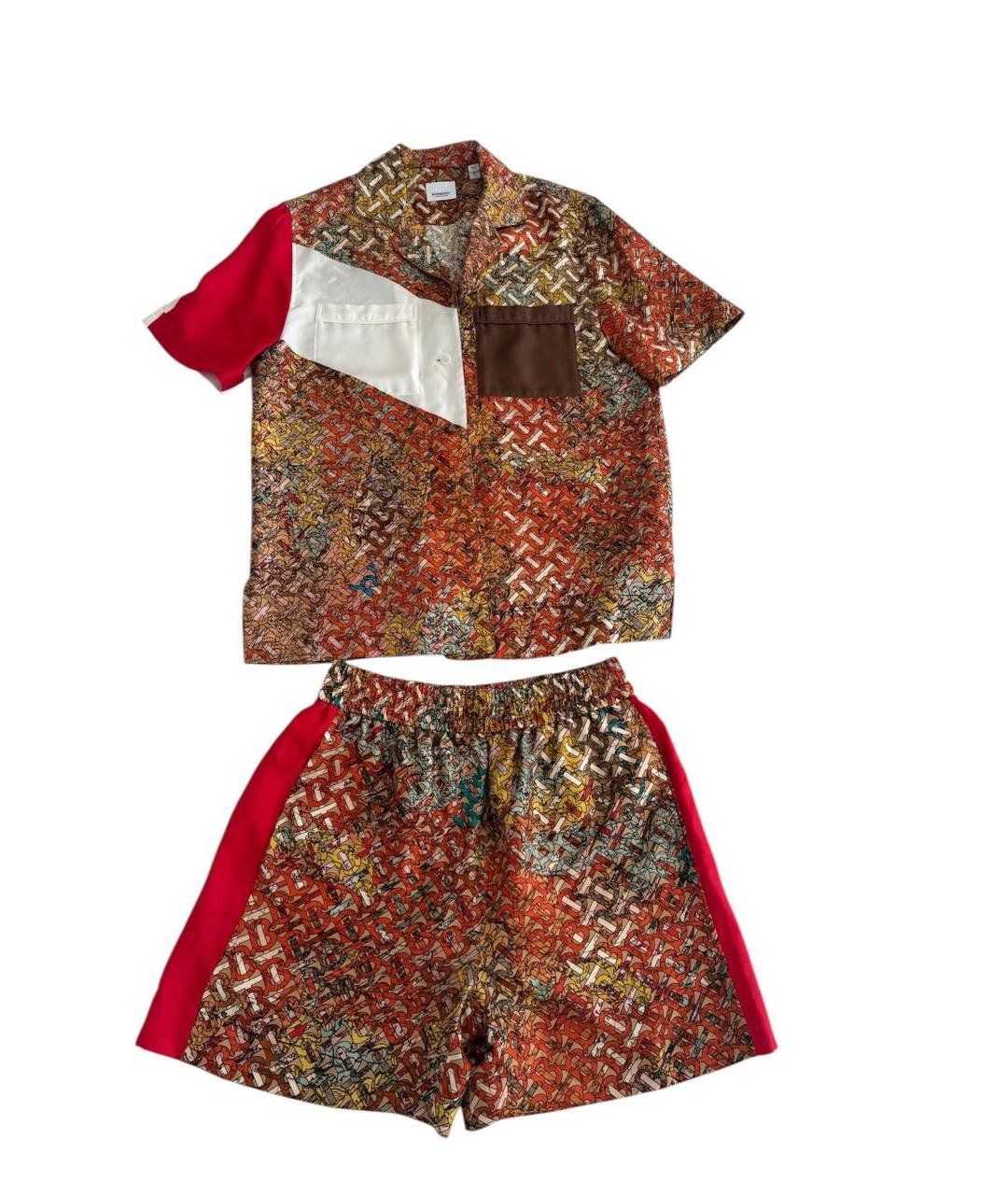 BURBERRY Мульти шелковый костюм с брюками, фото 9