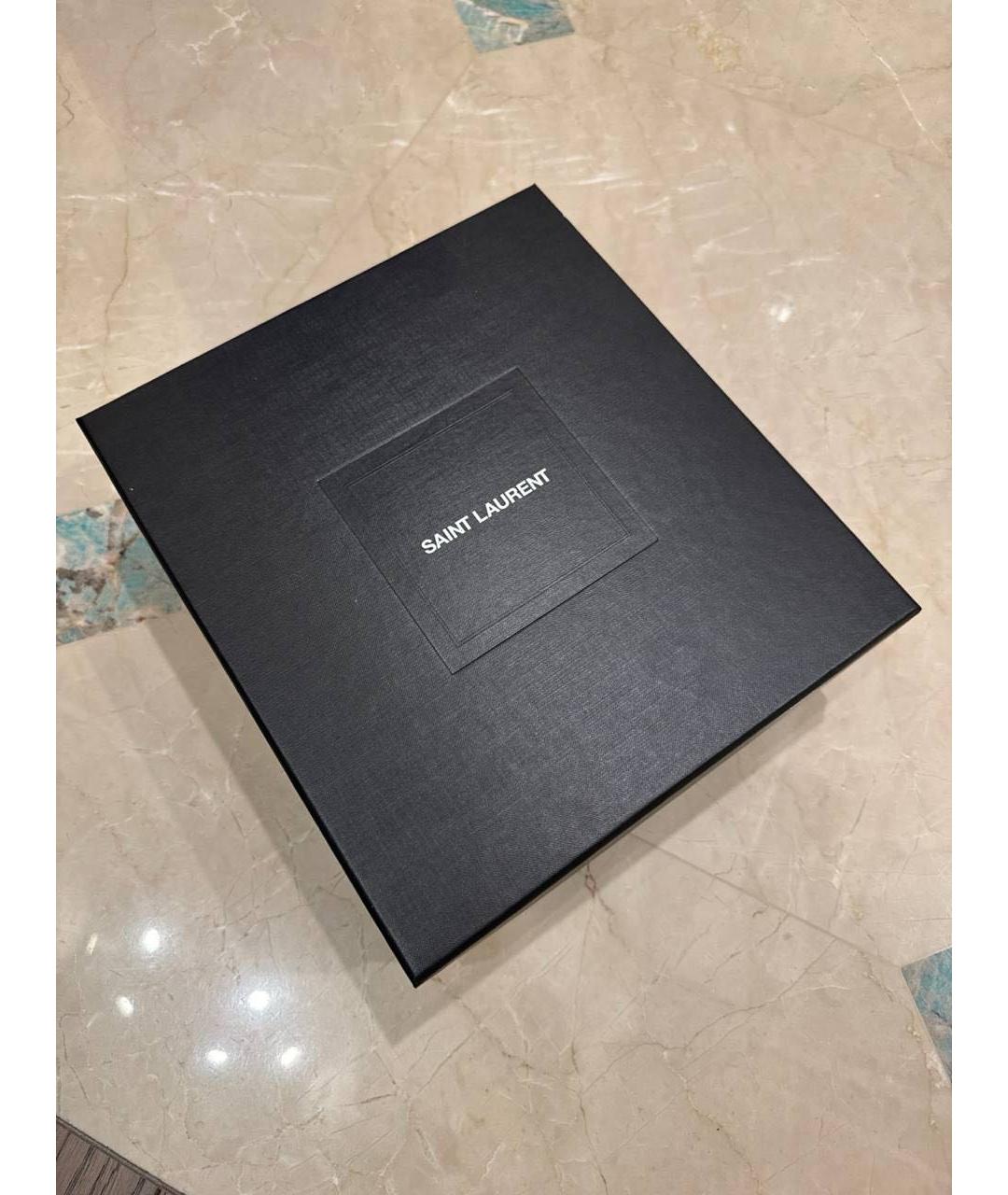 SAINT LAURENT Черные босоножки из лакированной кожи, фото 5