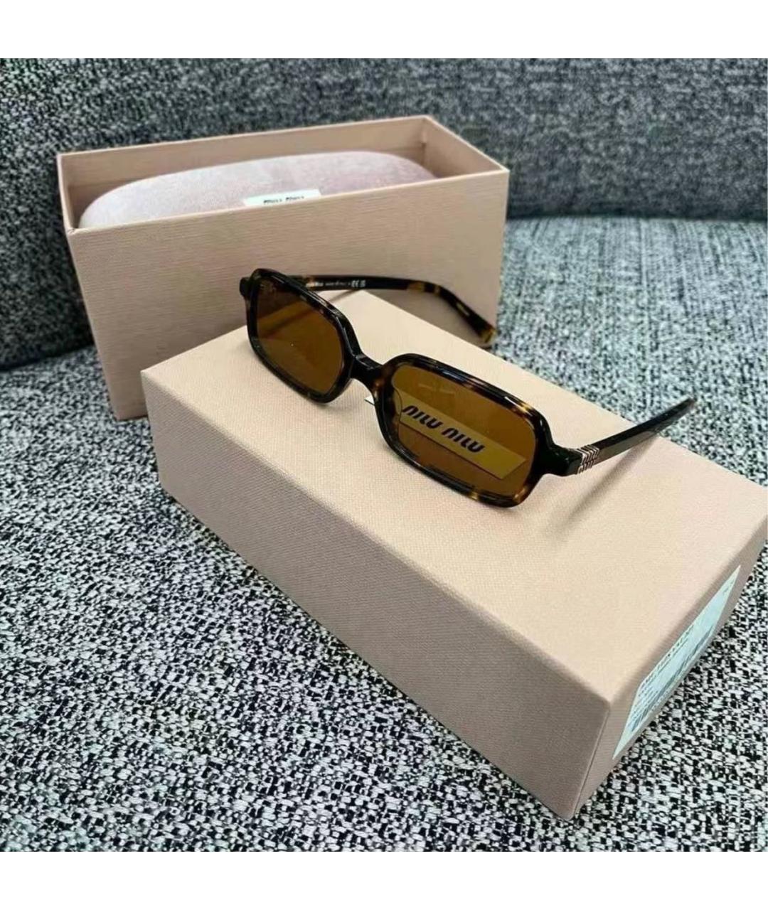 MIU MIU Коричневые солнцезащитные очки, фото 3
