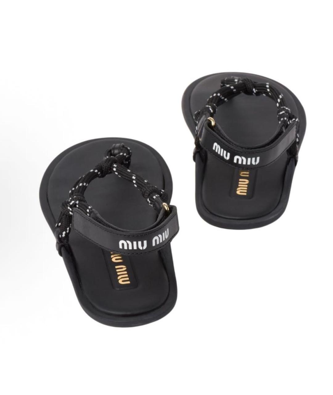 MIU MIU Черные сандалии, фото 5