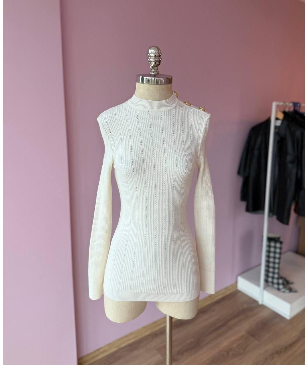 BALMAIN Белая водолазка, фото 9