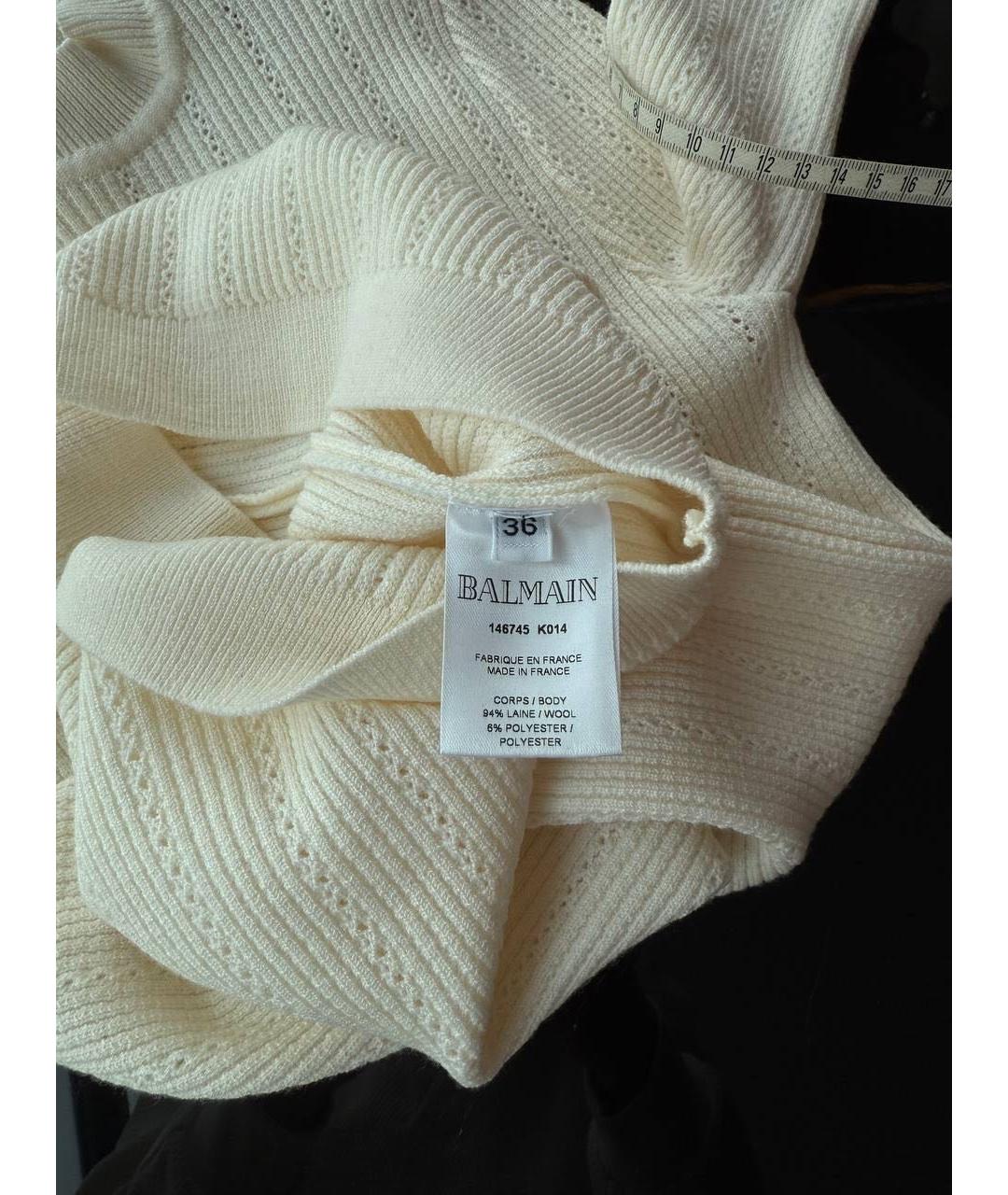BALMAIN Белая водолазка, фото 3