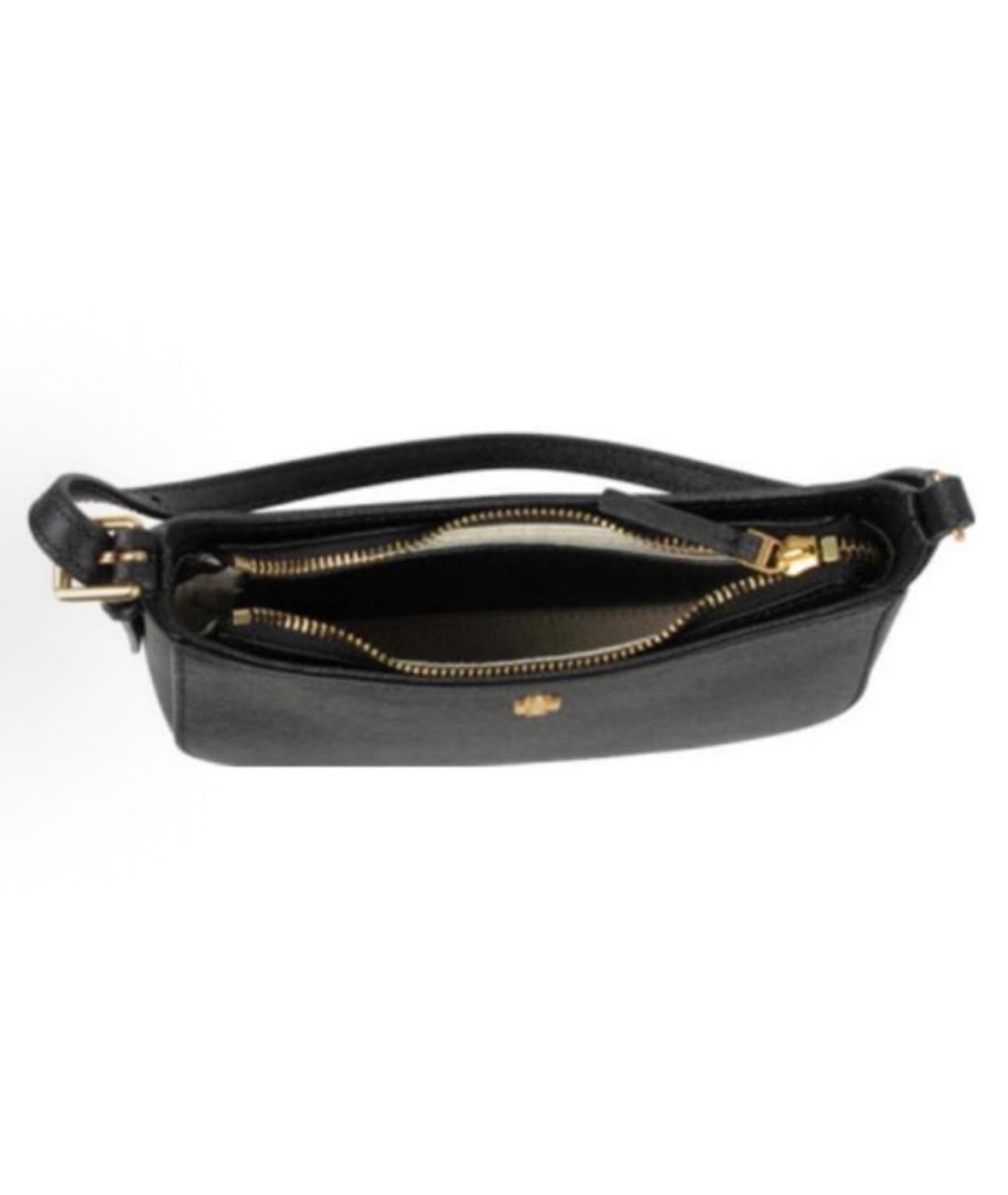 TORY BURCH Черная кожаная сумка с короткими ручками, фото 4