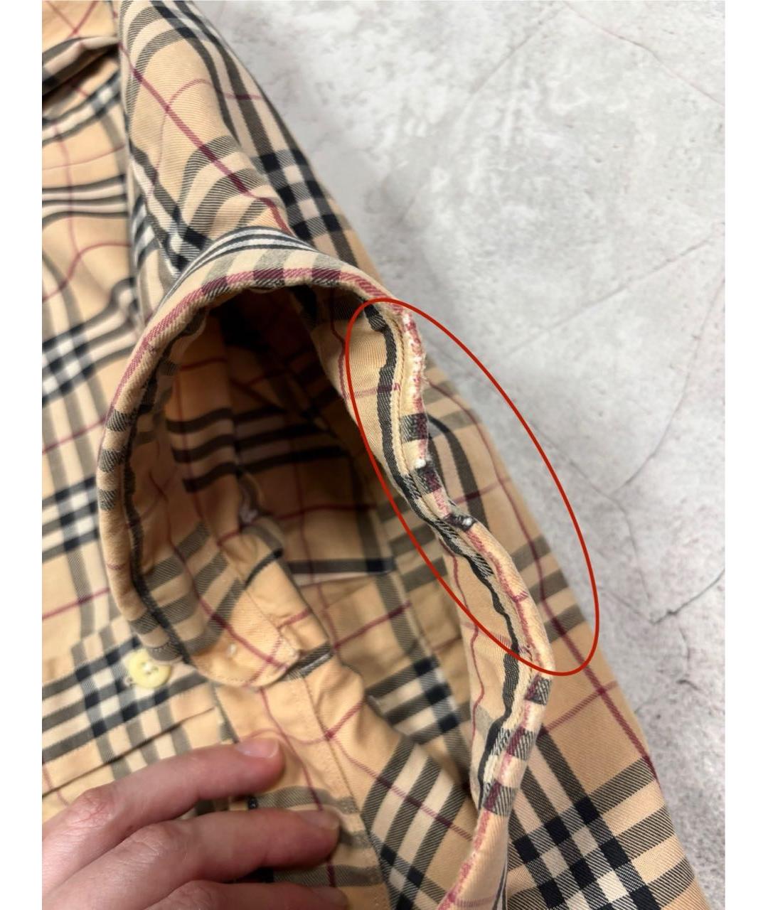 BURBERRY Бежевая хлопковая классическая рубашка, фото 6