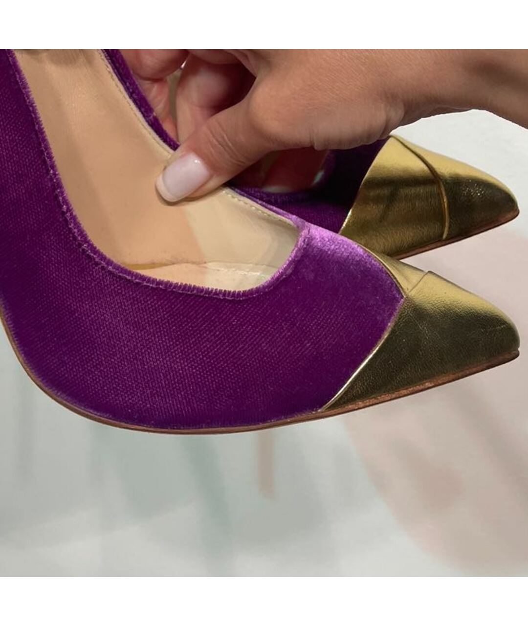 BALMAIN Фиолетовые кожаные туфли, фото 3
