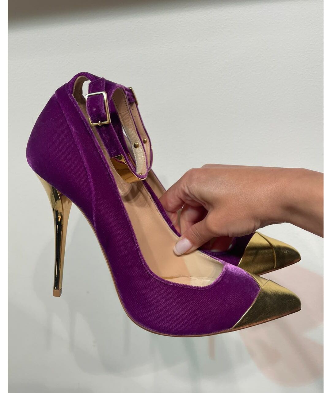 BALMAIN Фиолетовые кожаные туфли, фото 5
