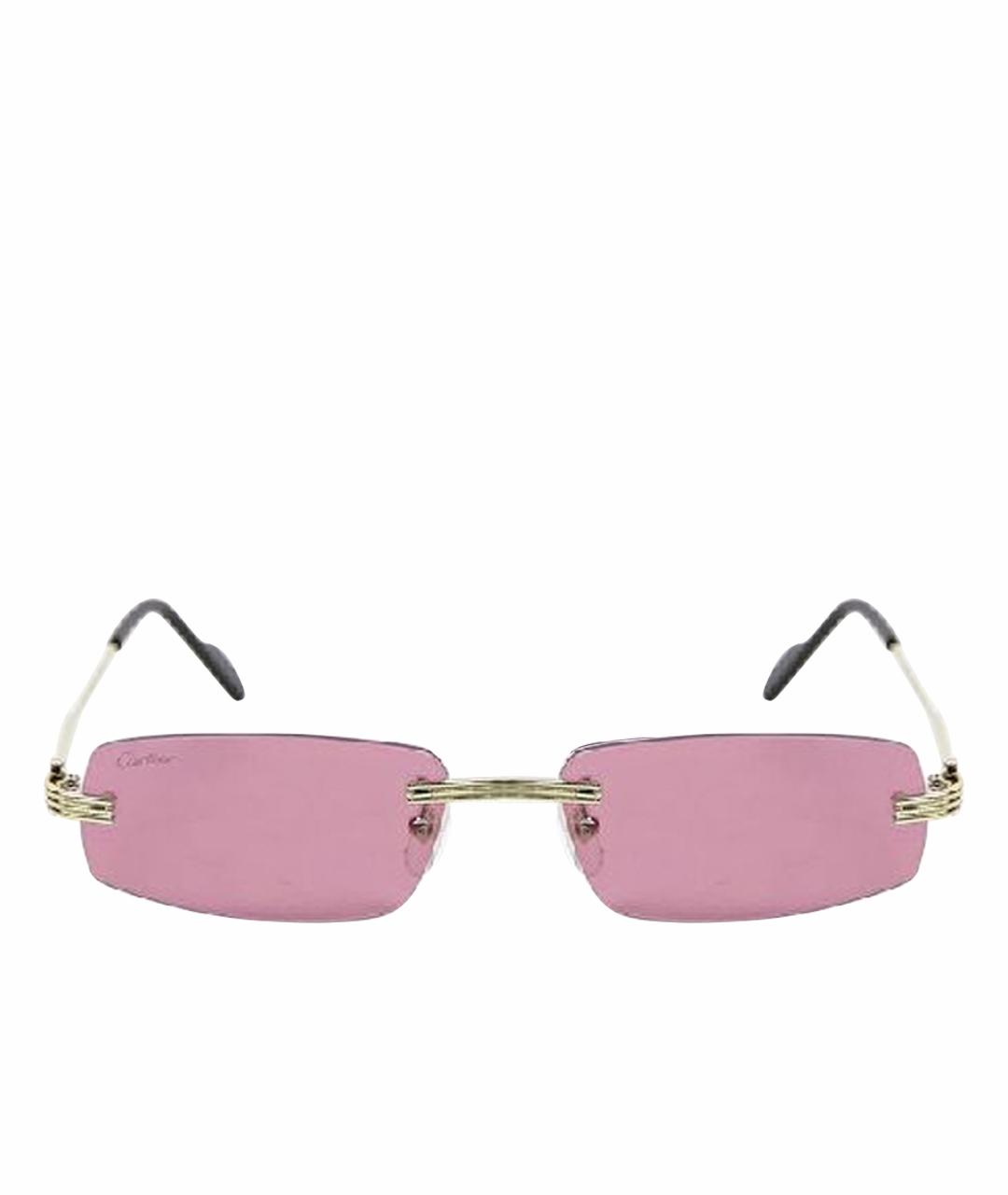 CARTIER Золотые металлические солнцезащитные очки, фото 1