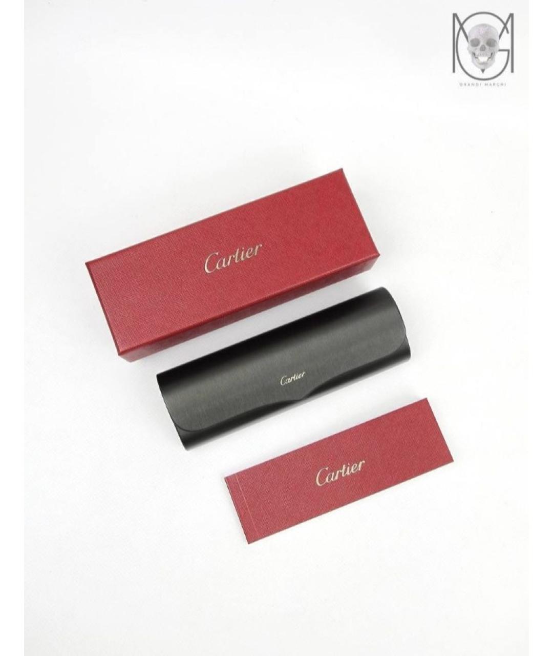 CARTIER Золотые металлические солнцезащитные очки, фото 4