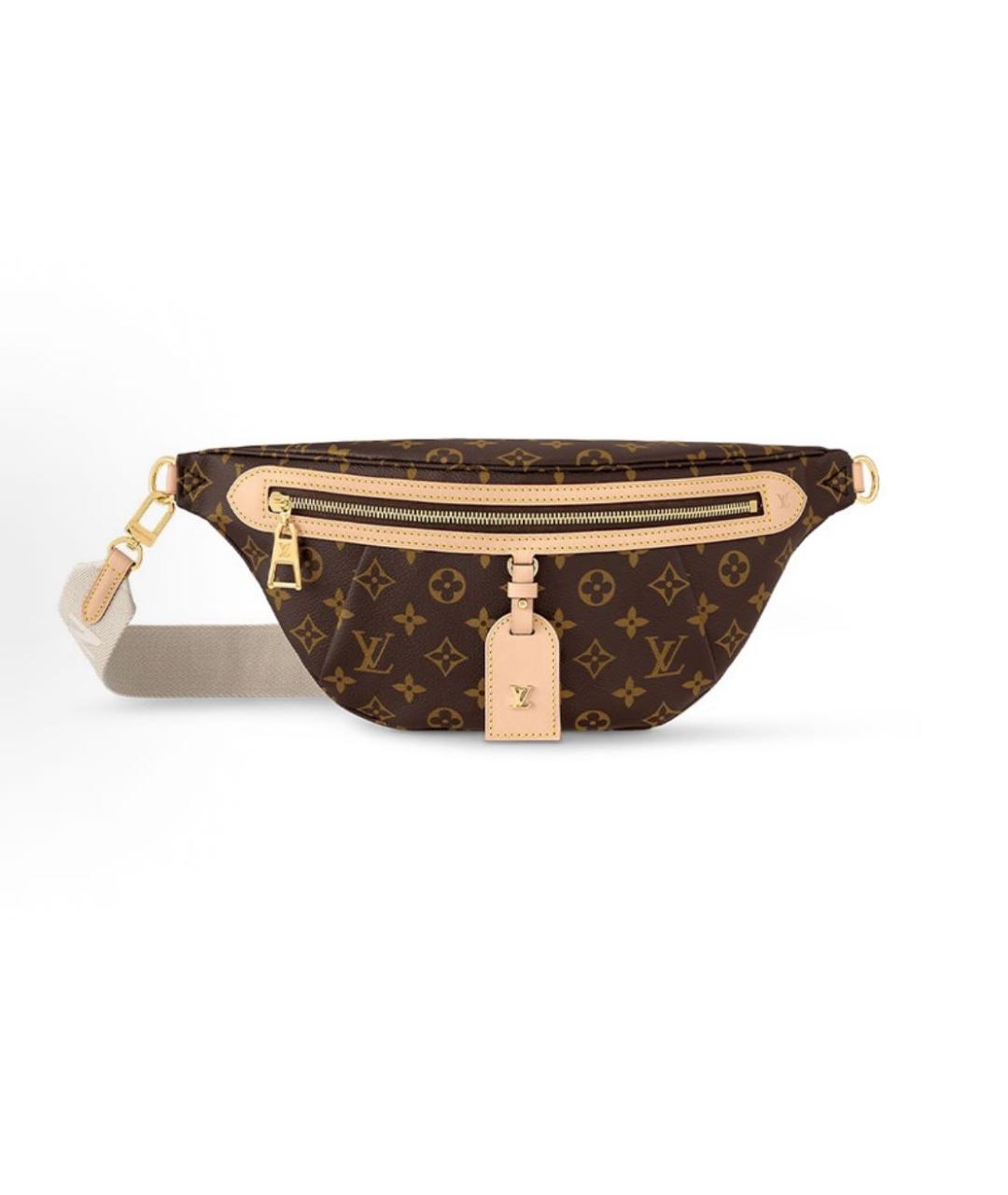 LOUIS VUITTON Коричневая поясная сумка, фото 5