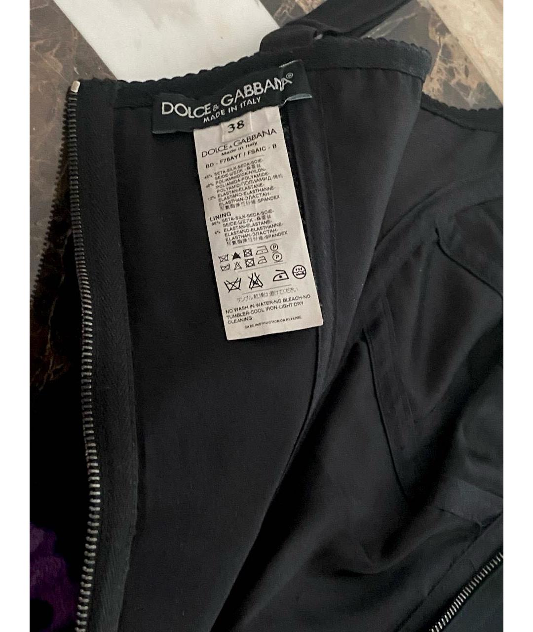 DOLCE&GABBANA Мульти шелковое боди, фото 2