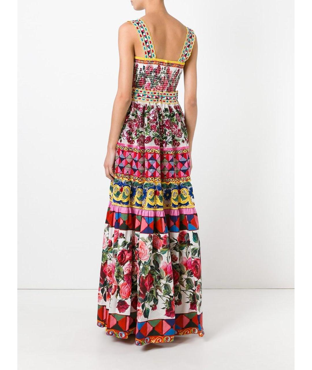 DOLCE&GABBANA Мульти хлопковый сарафан, фото 8