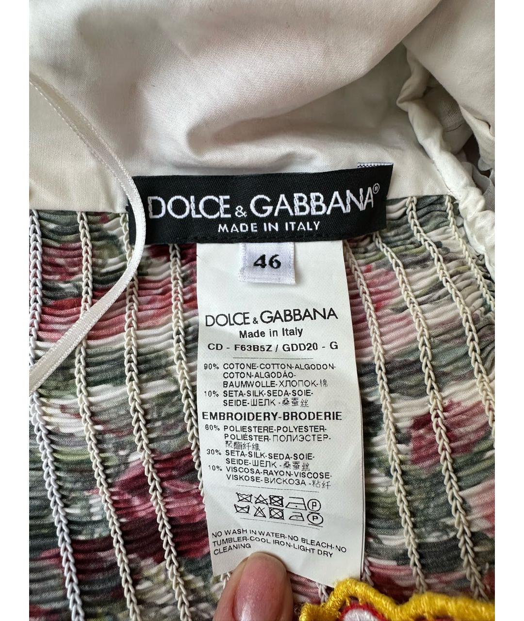 DOLCE&GABBANA Мульти хлопковый сарафан, фото 6
