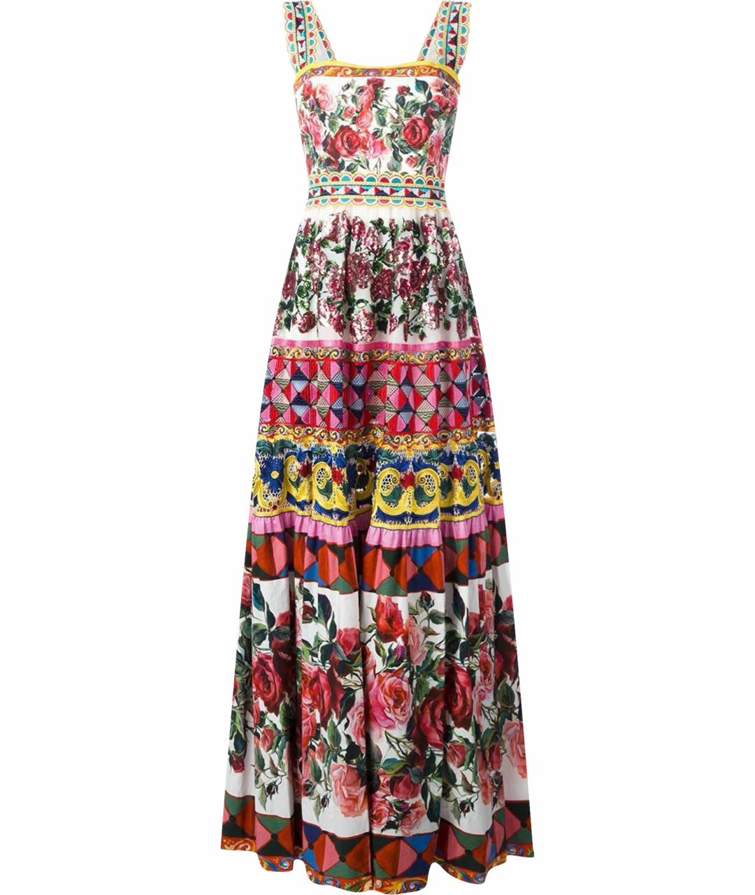 DOLCE&GABBANA Мульти хлопковый сарафан, фото 1