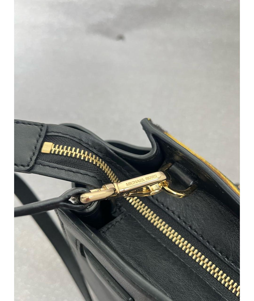 MICHAEL KORS Желтая кожаная сумка тоут, фото 4