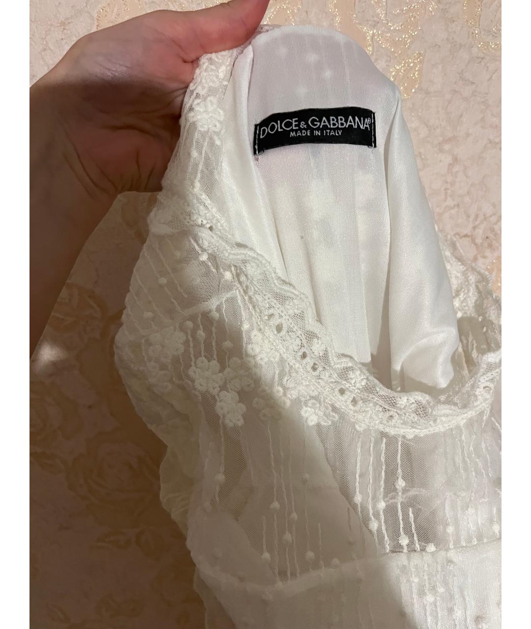 DOLCE&GABBANA Белое кружевное свадебное платье, фото 3