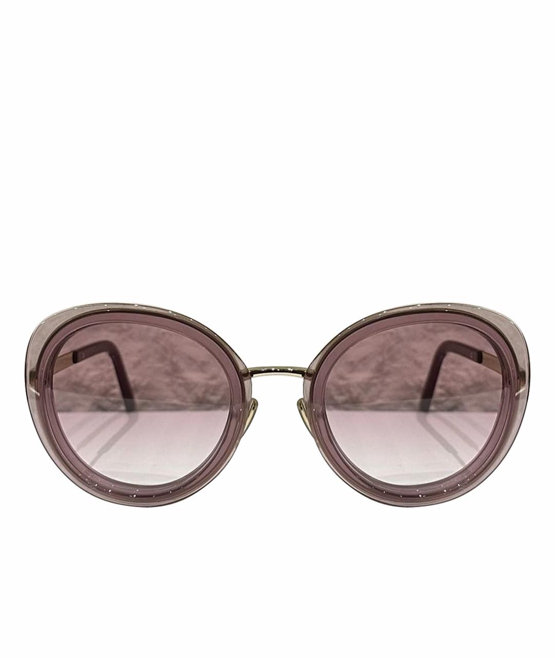 PRADA Розовые металлические солнцезащитные очки, фото 1