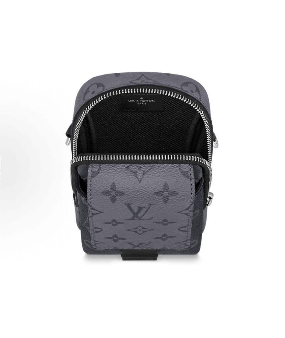 LOUIS VUITTON Антрацитовая барсетка, фото 4