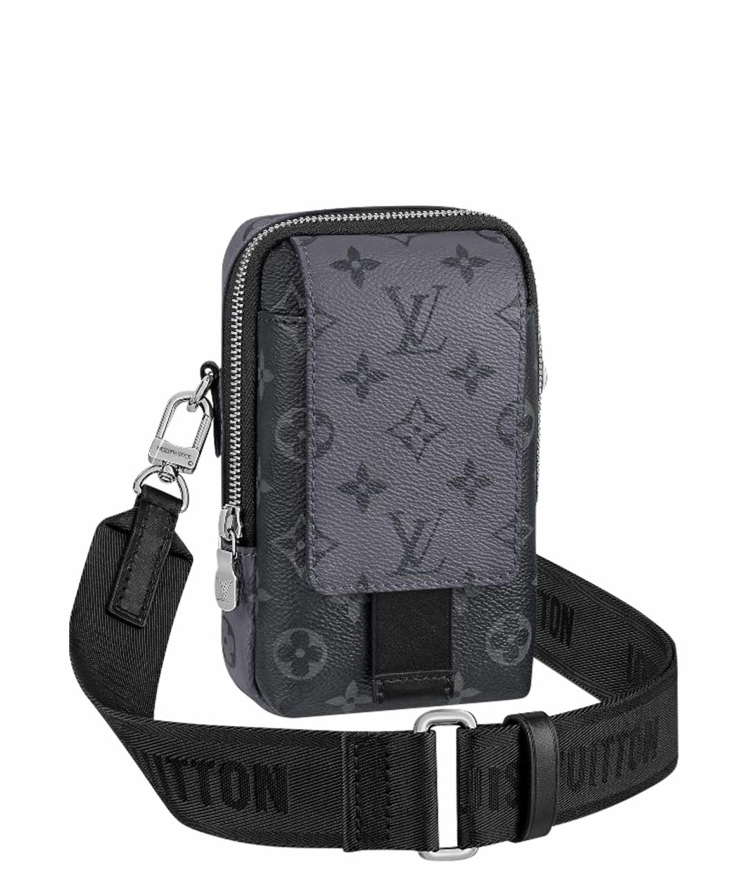 LOUIS VUITTON Антрацитовая барсетка, фото 1