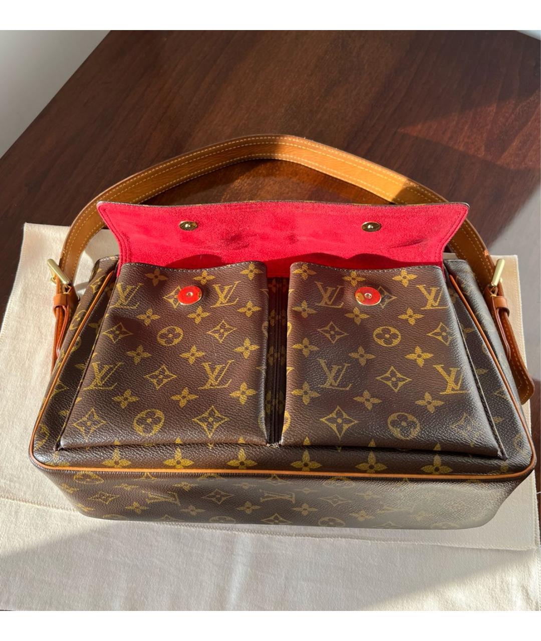 LOUIS VUITTON Коричневая сумка с короткими ручками, фото 7