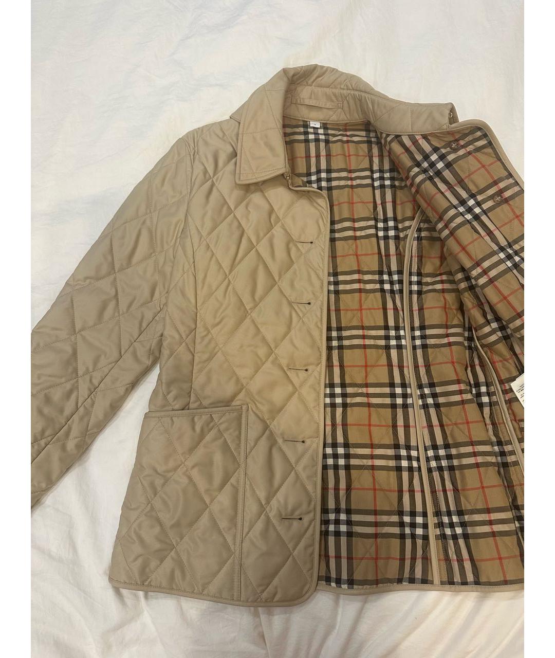 BURBERRY Бежевая хлопковая куртка, фото 4