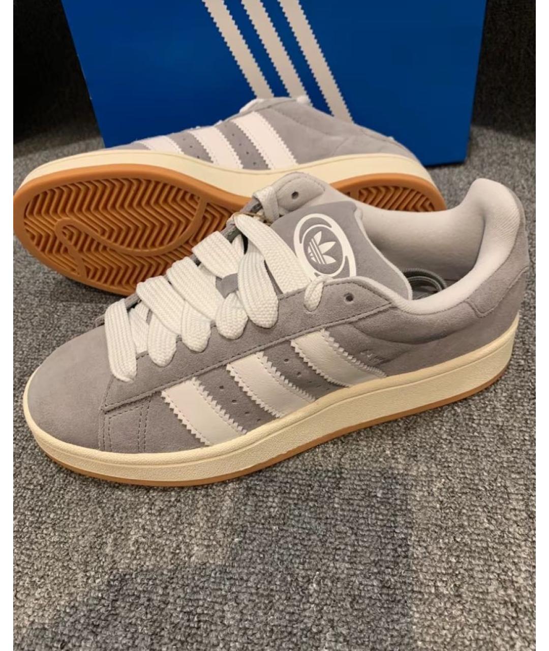 ADIDAS Серые замшевые низкие кроссовки / кеды, фото 8