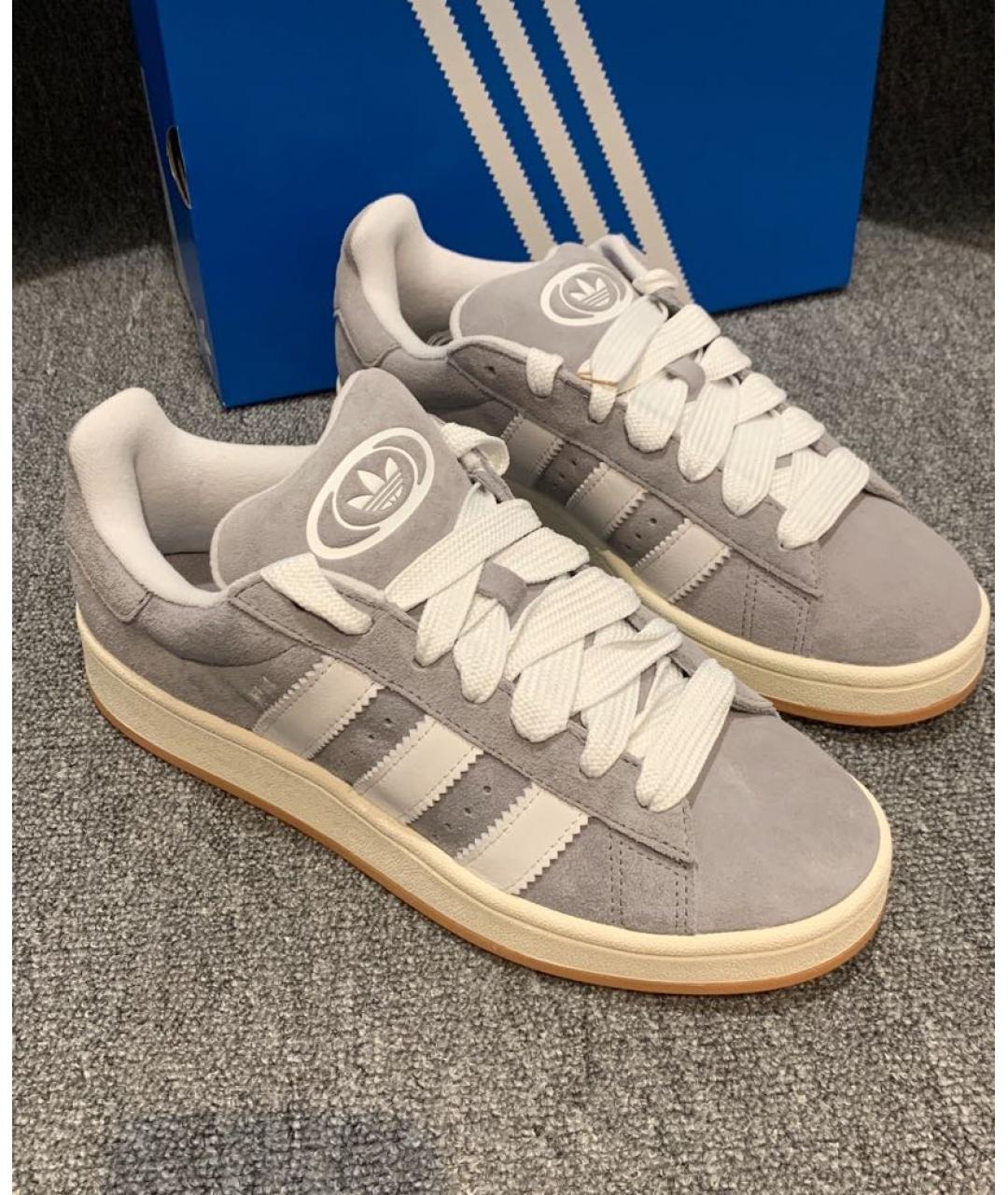 ADIDAS Серые замшевые низкие кроссовки / кеды, фото 7