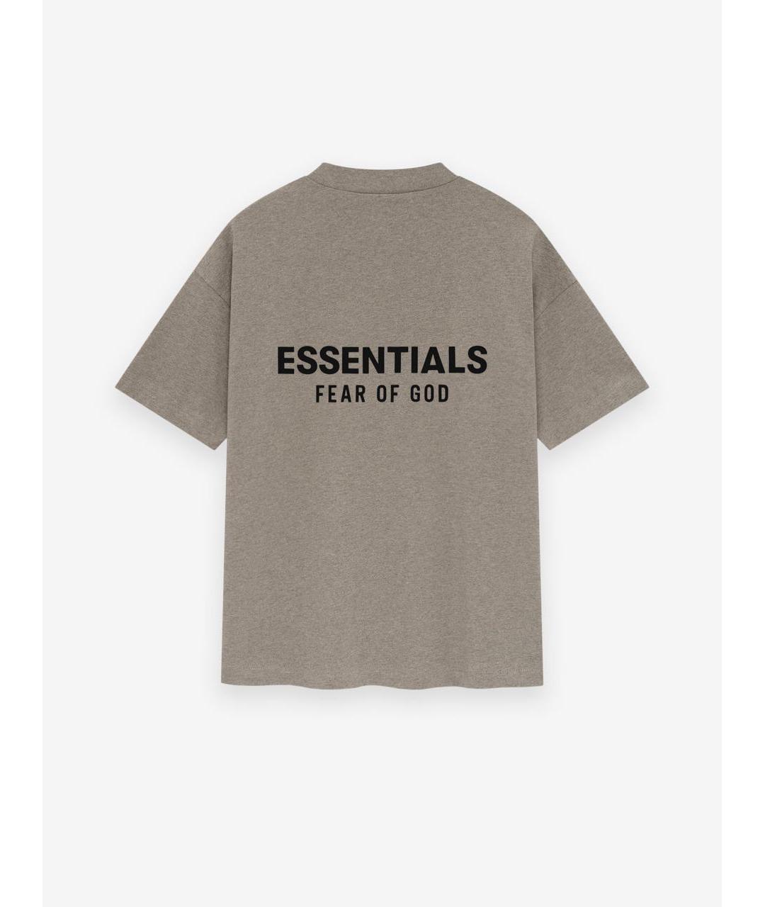 FEAR OF GOD ESSENTIALS Серая хлопковая футболка, фото 2