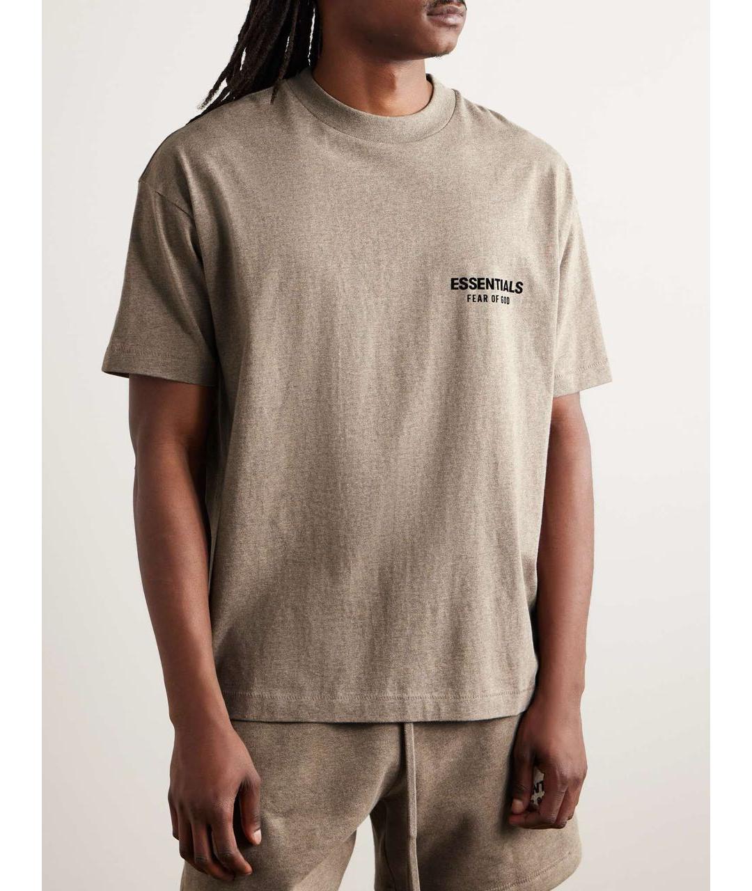 FEAR OF GOD ESSENTIALS Серая хлопковая футболка, фото 4