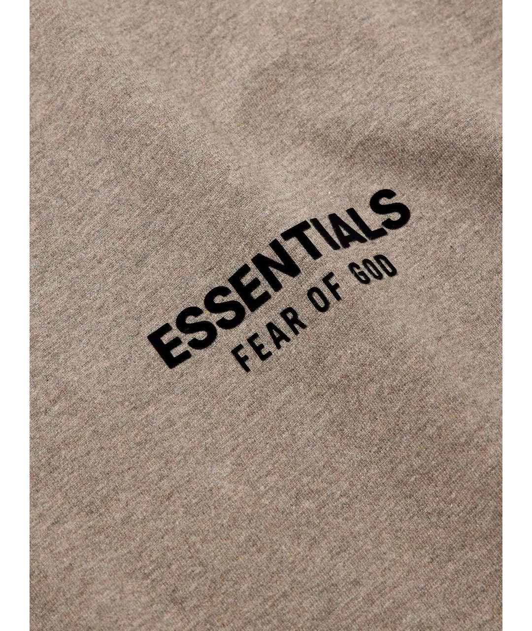 FEAR OF GOD ESSENTIALS Серая хлопковая футболка, фото 3