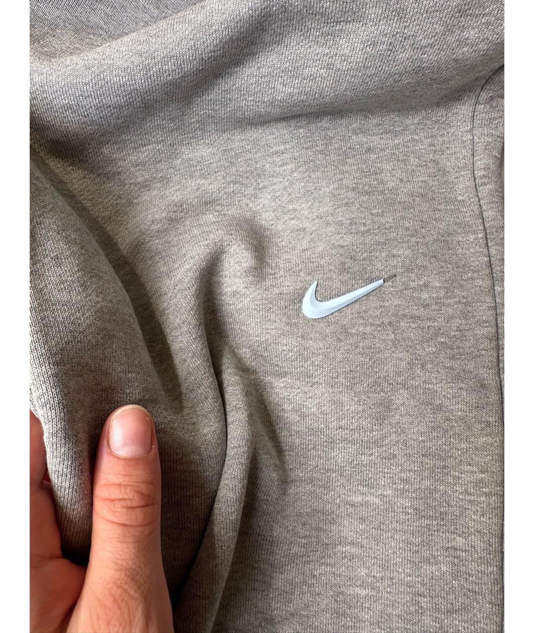 NIKE Серые хлопковые повседневные брюки, фото 7