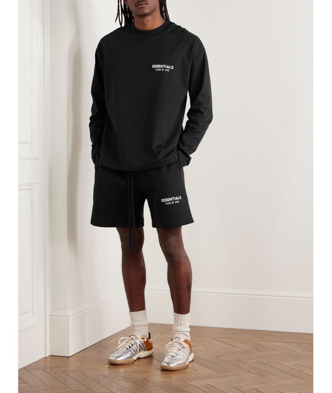 FEAR OF GOD ESSENTIALS Черные хлопковые шорты, фото 4