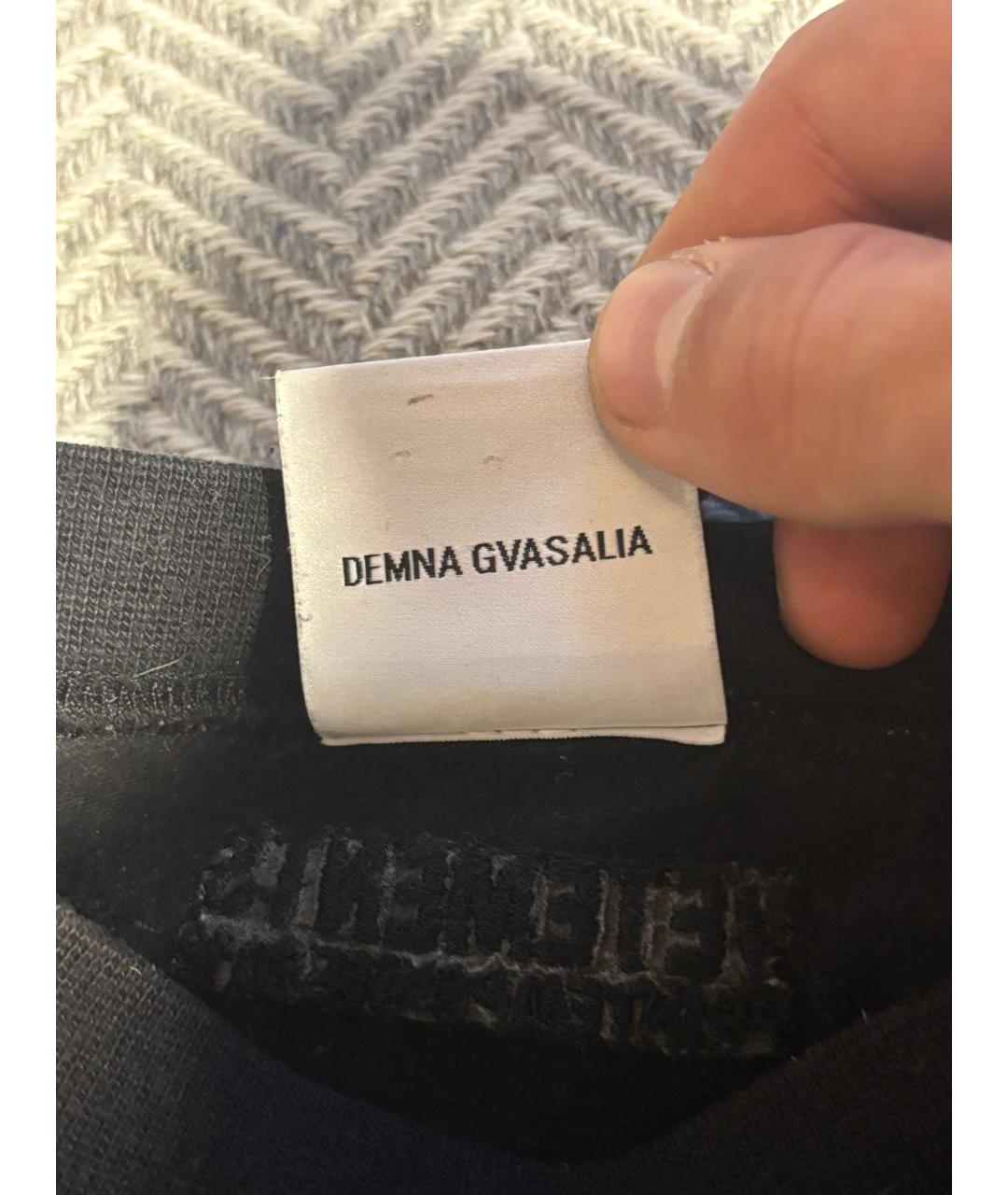 VETEMENTS Черная хлопковая футболка, фото 5