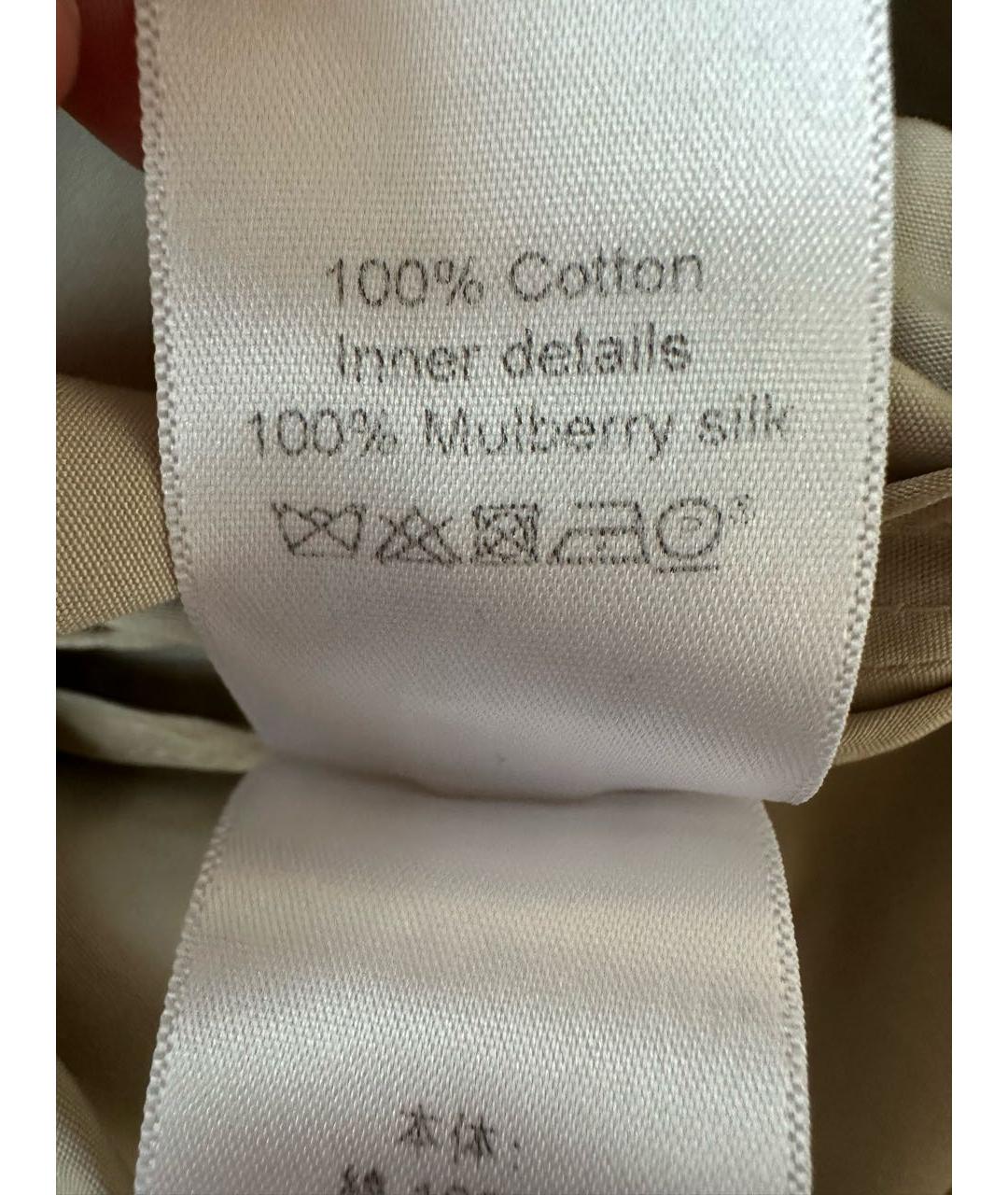 CELINE Бежевое хлопковое повседневное платье, фото 5