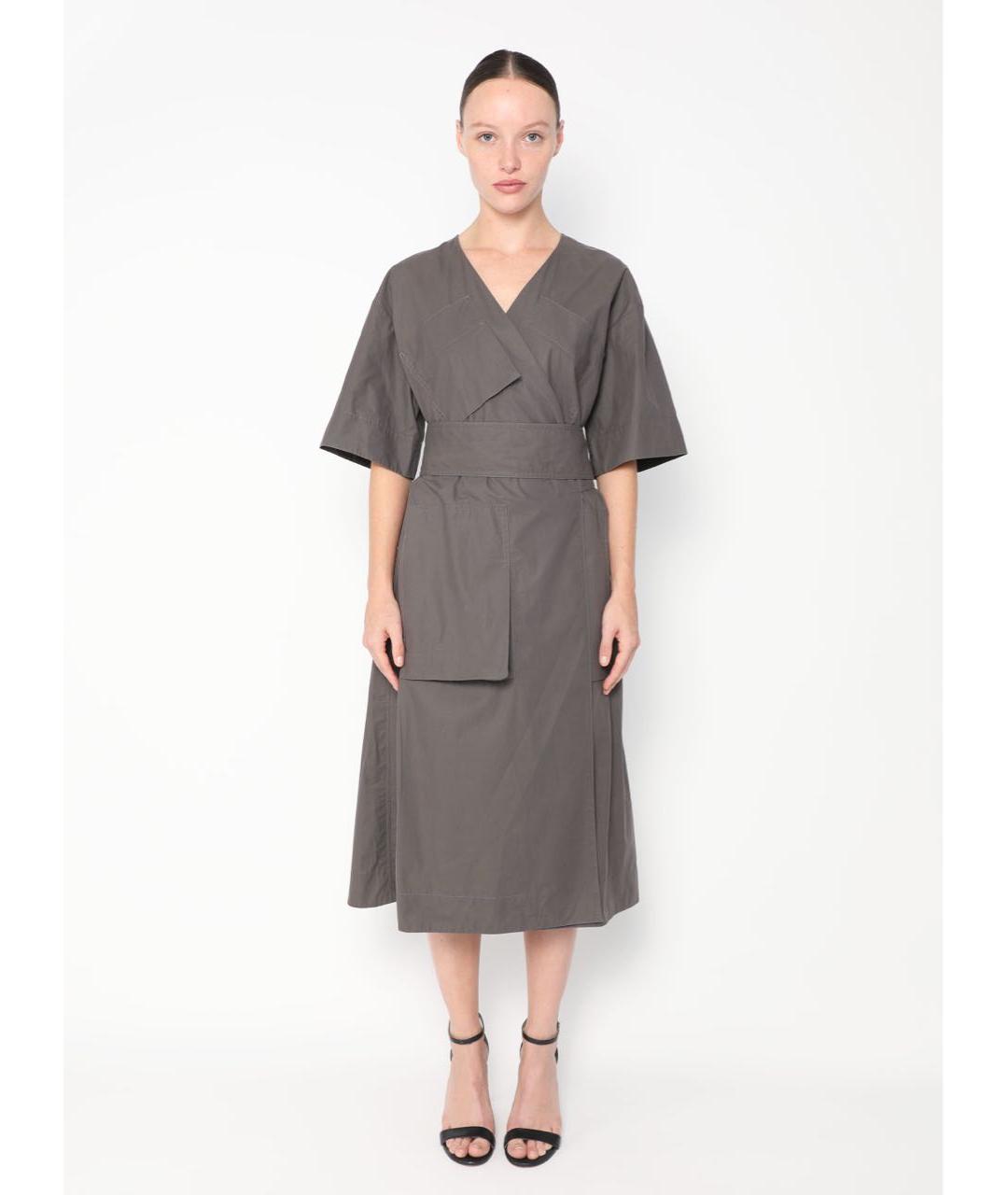 CELINE Бежевое хлопковое повседневное платье, фото 6