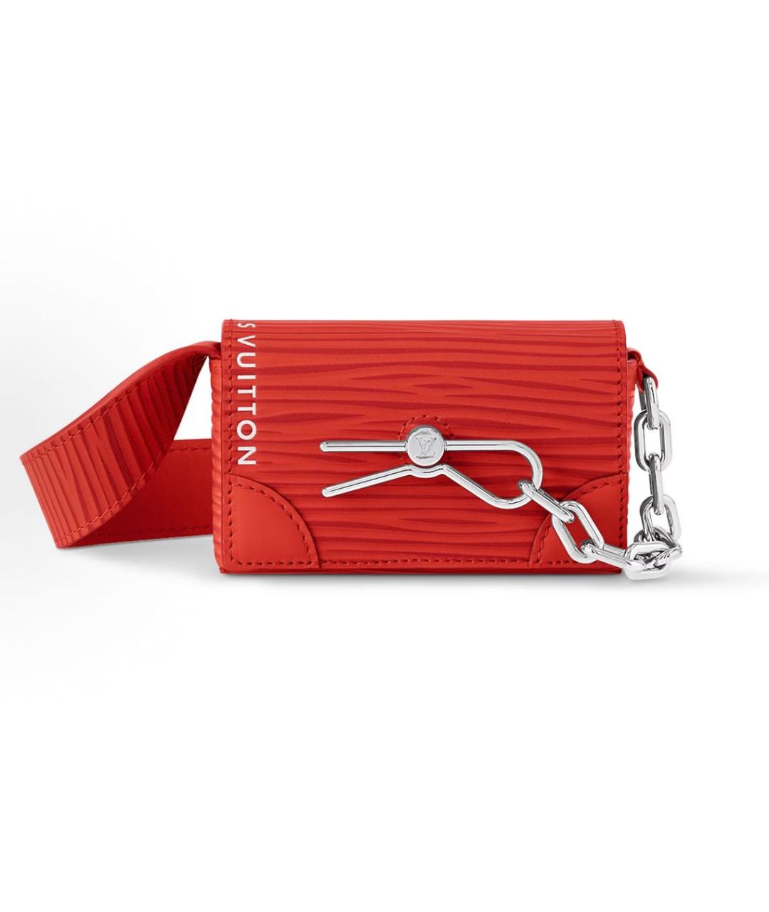LOUIS VUITTON Красная кожаная сумка на плечо, фото 5