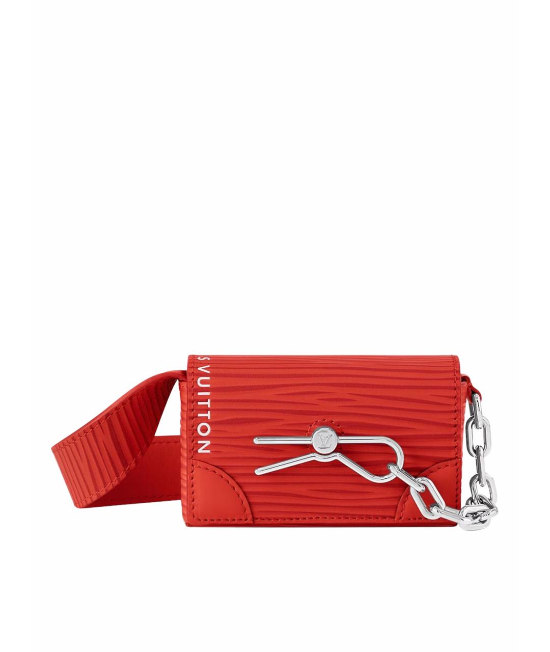 LOUIS VUITTON Красная кожаная сумка на плечо, фото 1