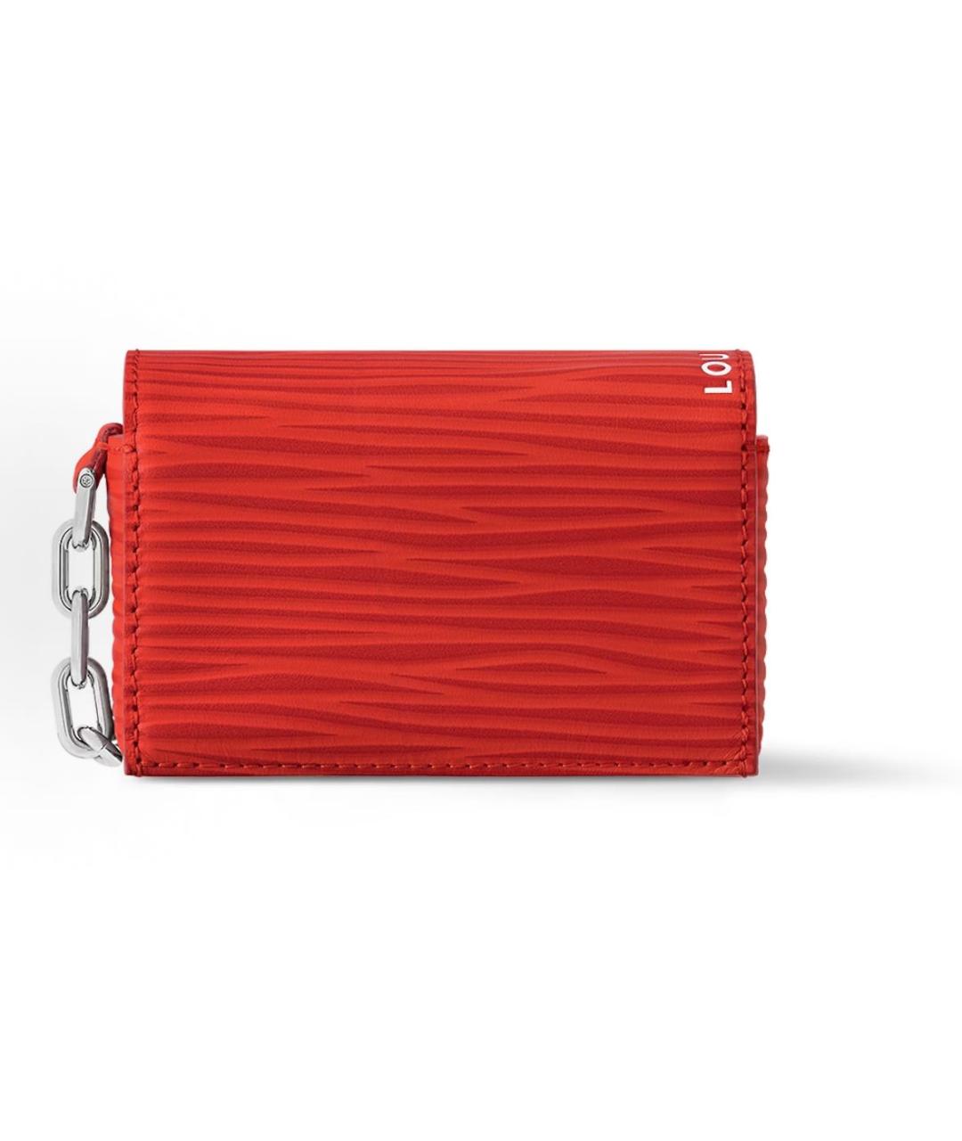 LOUIS VUITTON Красная кожаная сумка на плечо, фото 3