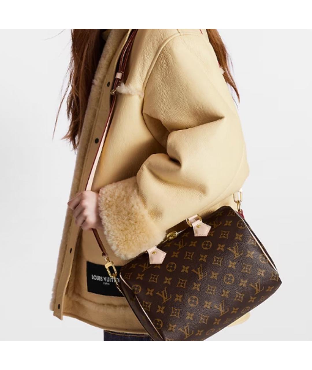 LOUIS VUITTON Коричневая сумка с короткими ручками, фото 4