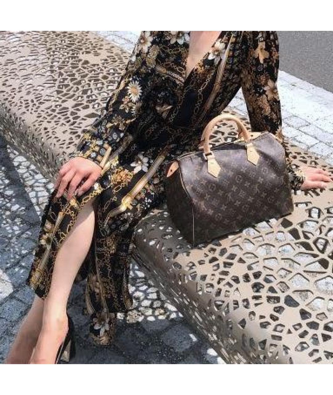 LOUIS VUITTON Коричневая сумка с короткими ручками, фото 5