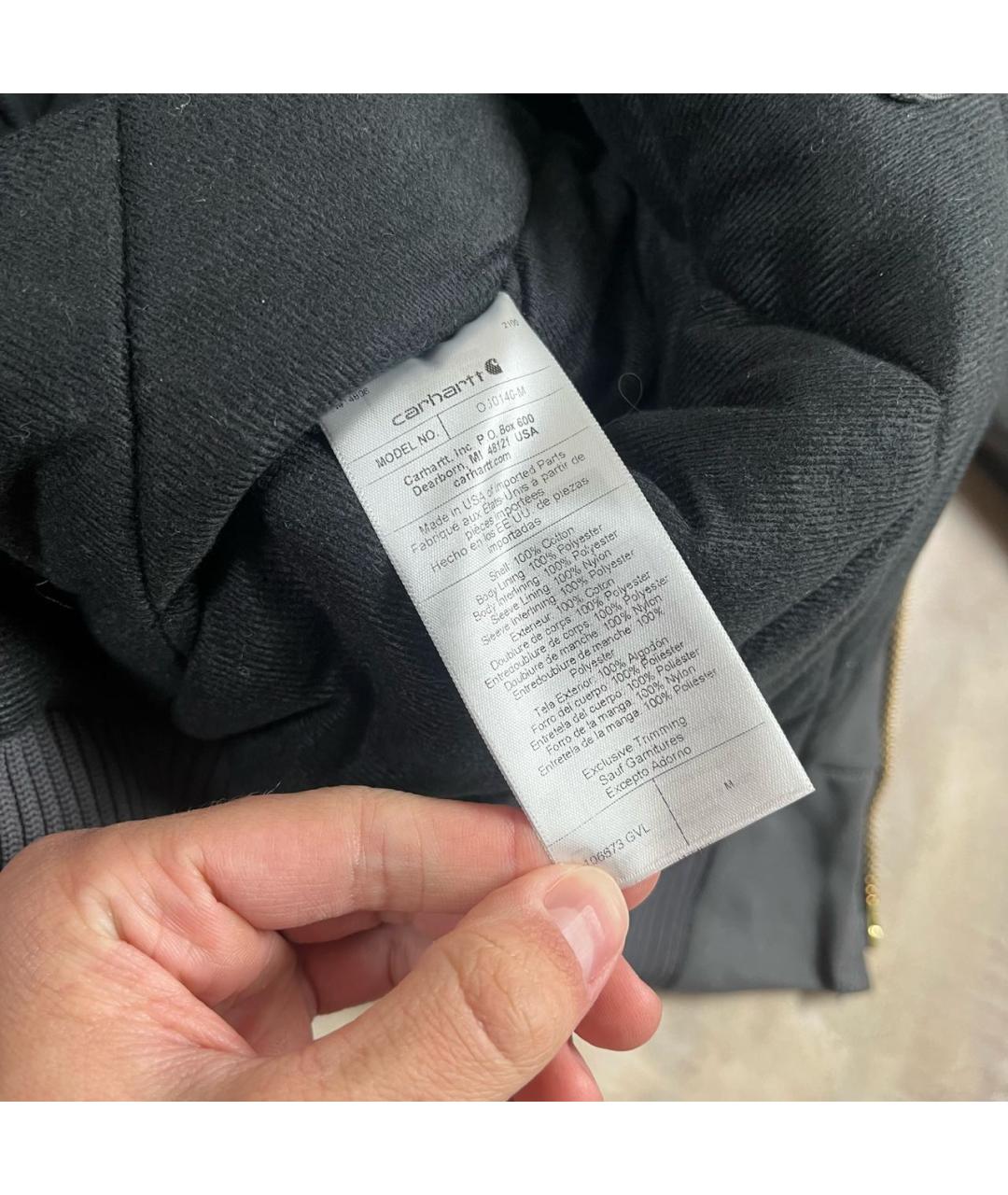 CARHARTT Антрацитовая хлопковая куртка, фото 5