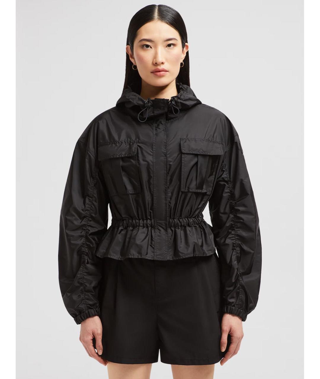 MONCLER Черная полиамидовая куртка, фото 3