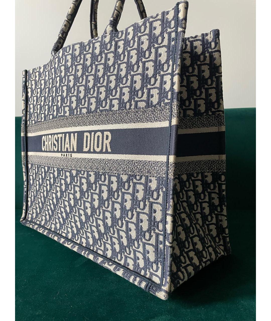 CHRISTIAN DIOR Темно-синяя сумка тоут, фото 2