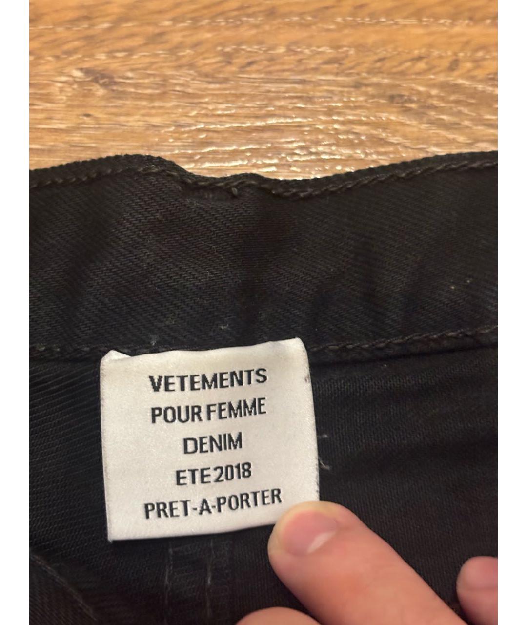 VETEMENTS Черные прямые джинсы, фото 3