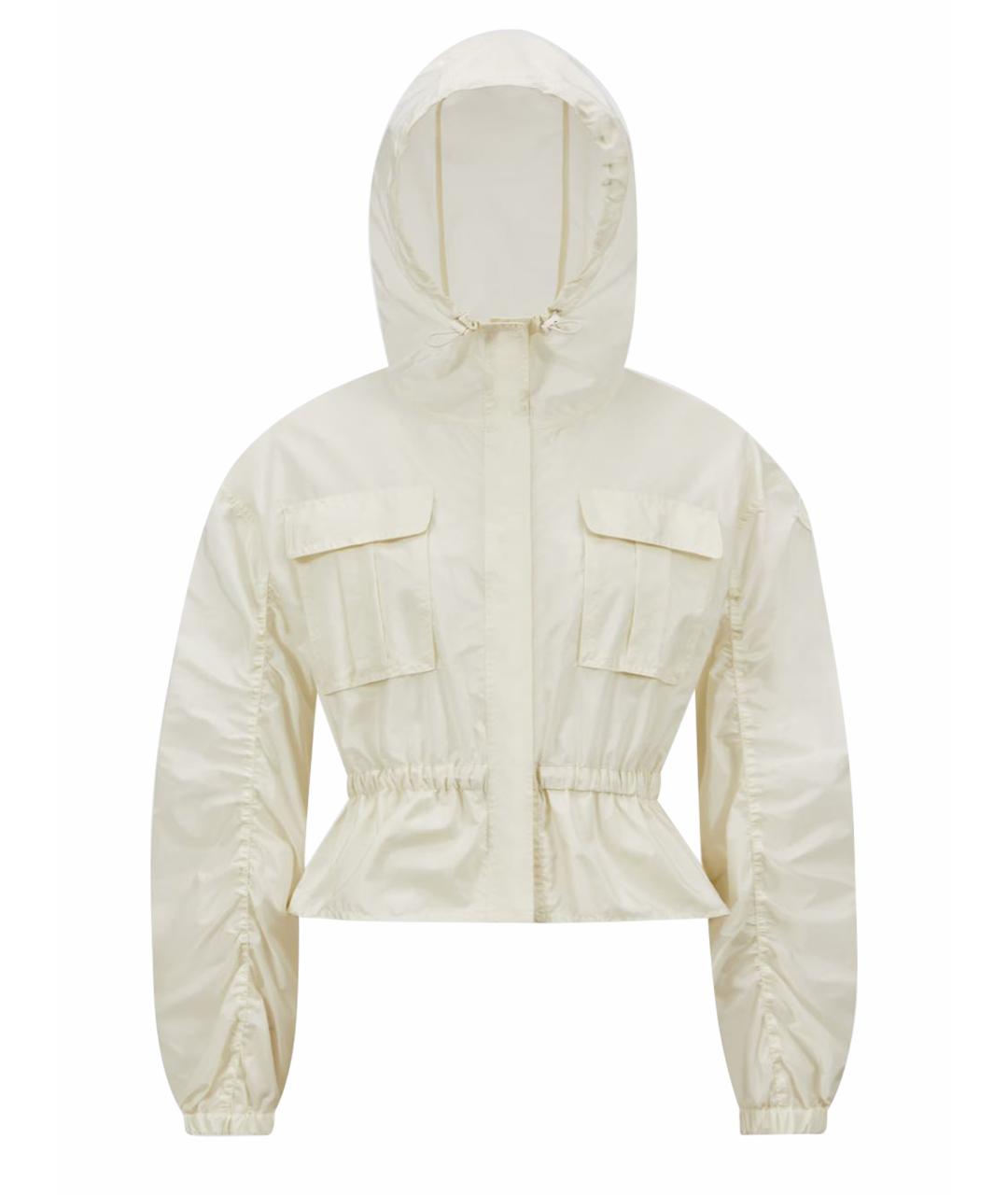 MONCLER Белая полиамидовая куртка, фото 1