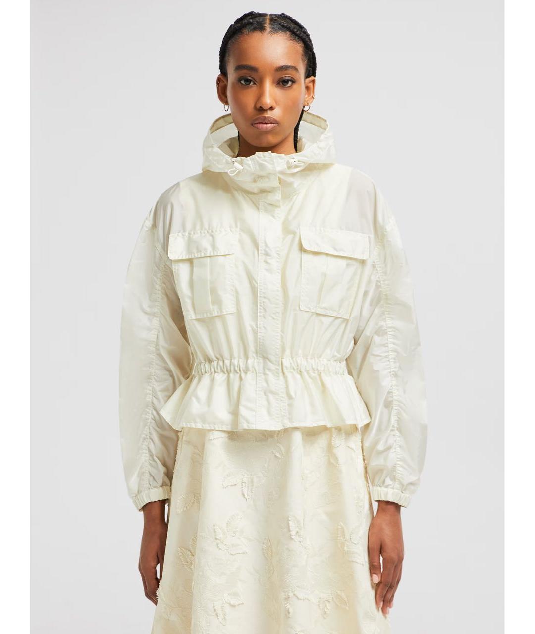 MONCLER Белая полиамидовая куртка, фото 3