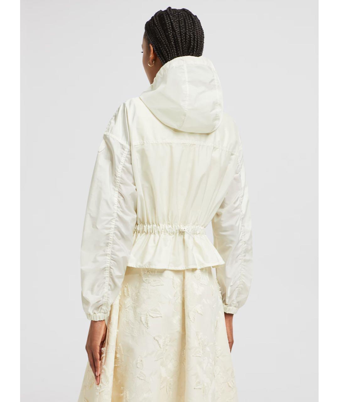 MONCLER Белая полиамидовая куртка, фото 5