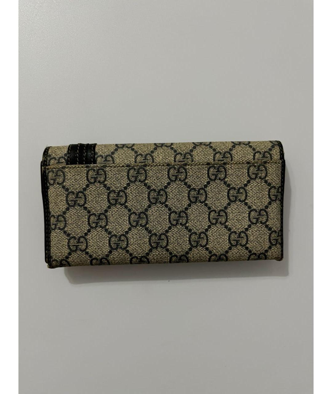GUCCI Бежевый кошелек из искусственной кожи, фото 2